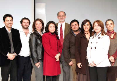 Joe McVeigh with the teacher-training team at Universidad Andrés Bello