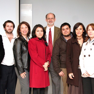 Joe McVeigh with the teacher-training team at Universidad Andrés Bello